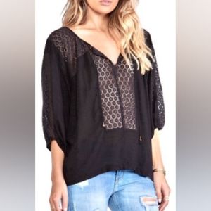 NWOT Free People Moon River Easy Tunic black